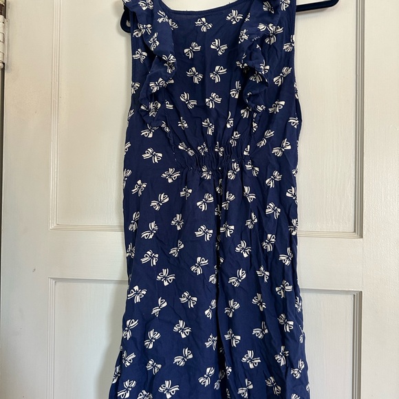 Navy Bow Mini Dress - Picture 2 of 4